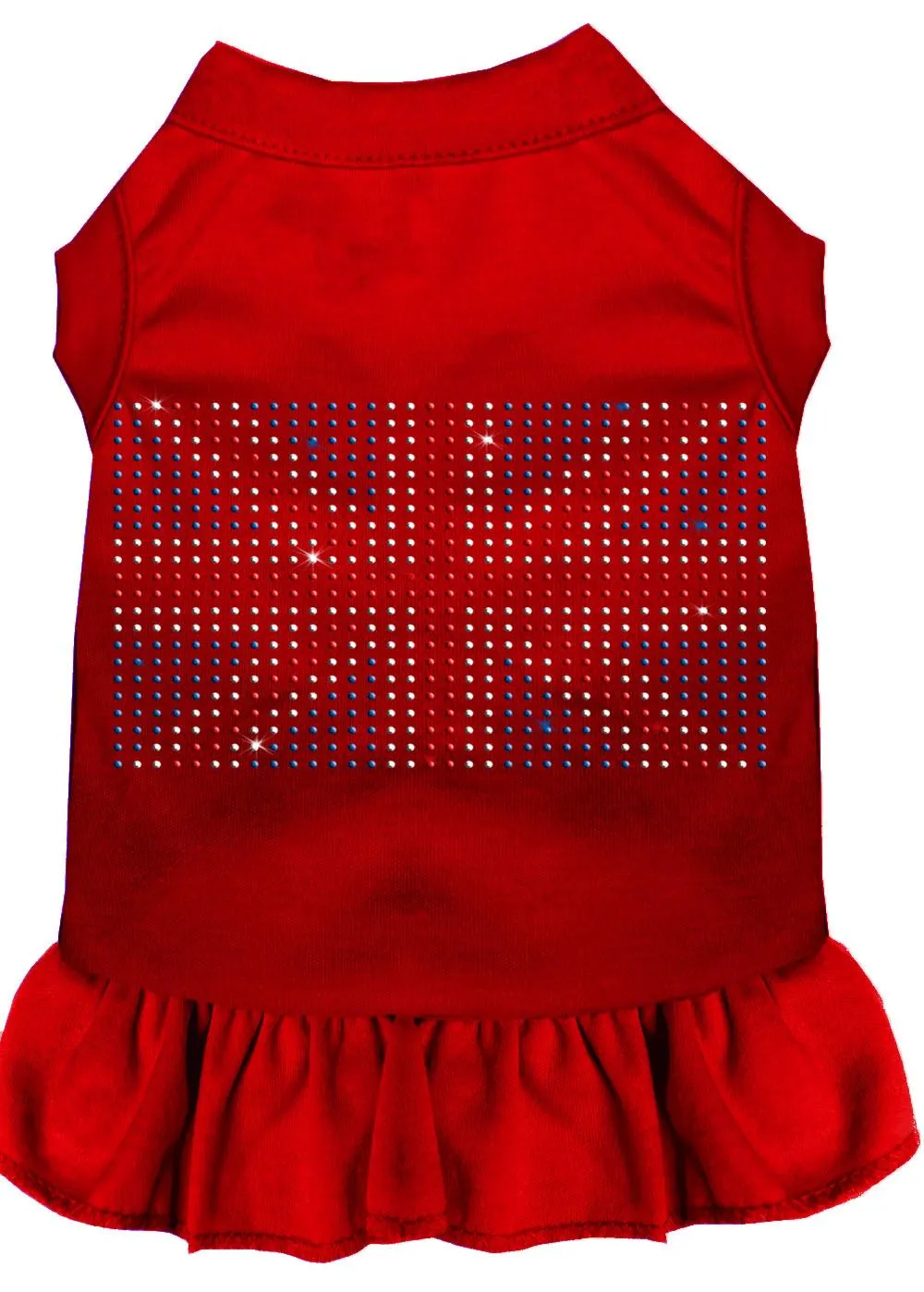 Rhinestone British Flag Dress Red Lg (14)