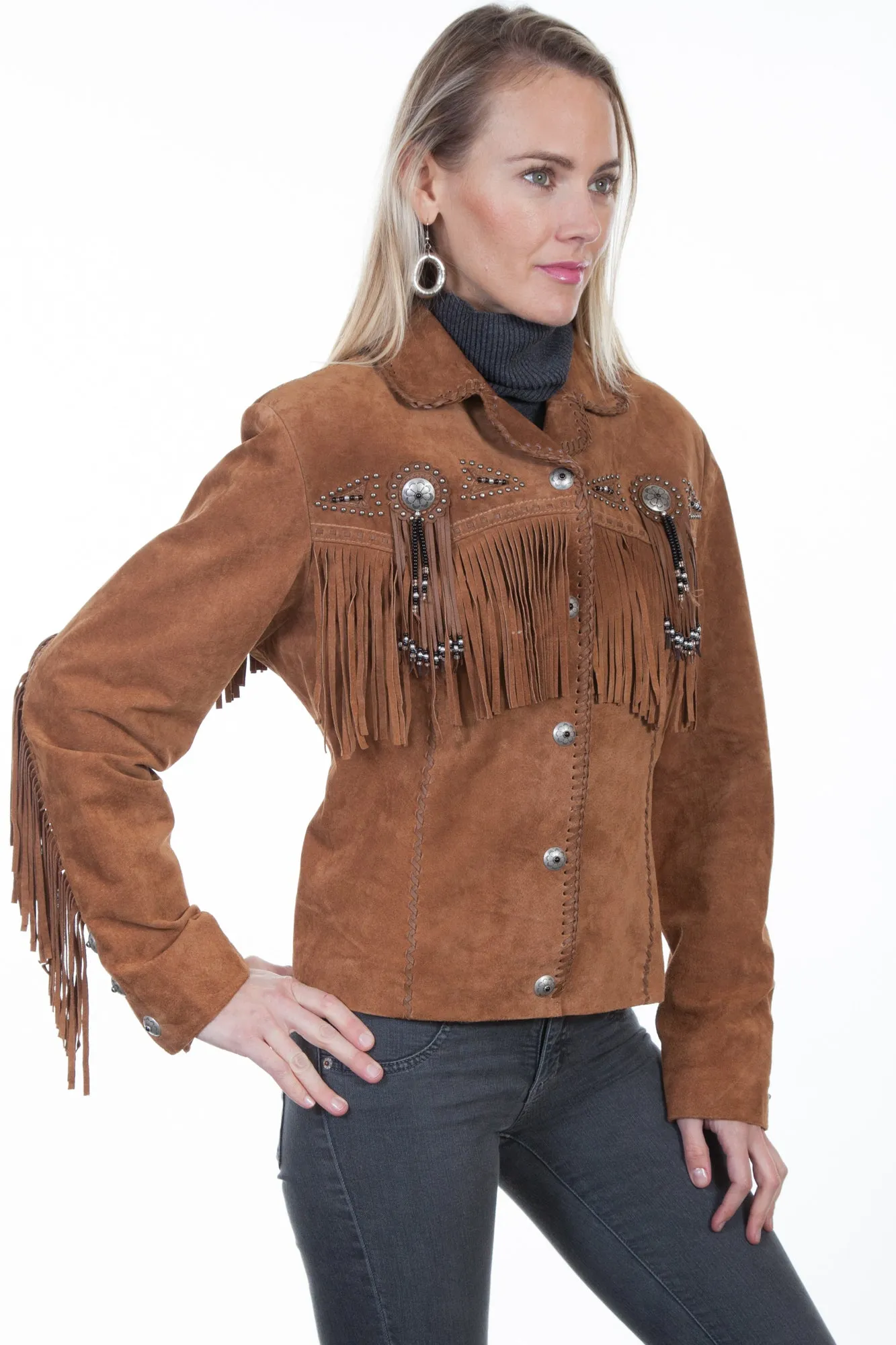 Scully Womens Cinnamon Boar Suede Jacket 3X