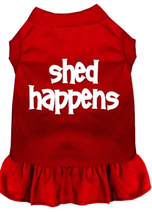 Shed Happens Screen Print Dress Red Sm (10)