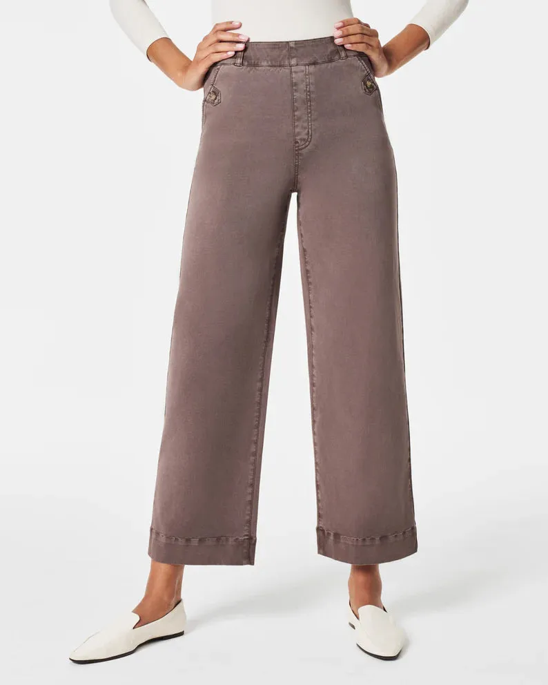 SPANX Stretch TwiIl Cropped Wide Leg Pant