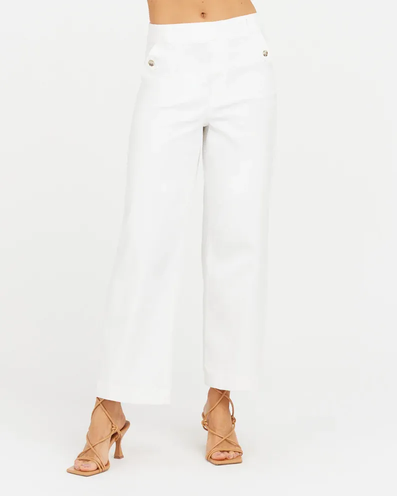 SPANX Stretch TwiIl Cropped Wide Leg Pant