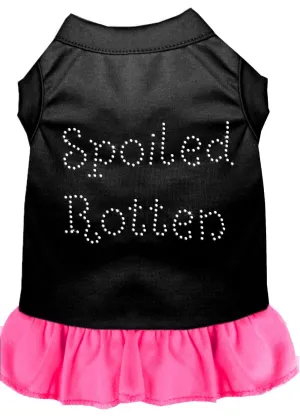 Spoiled Rotten Rhinestone Dress Black With Bright Pink Xl (16)