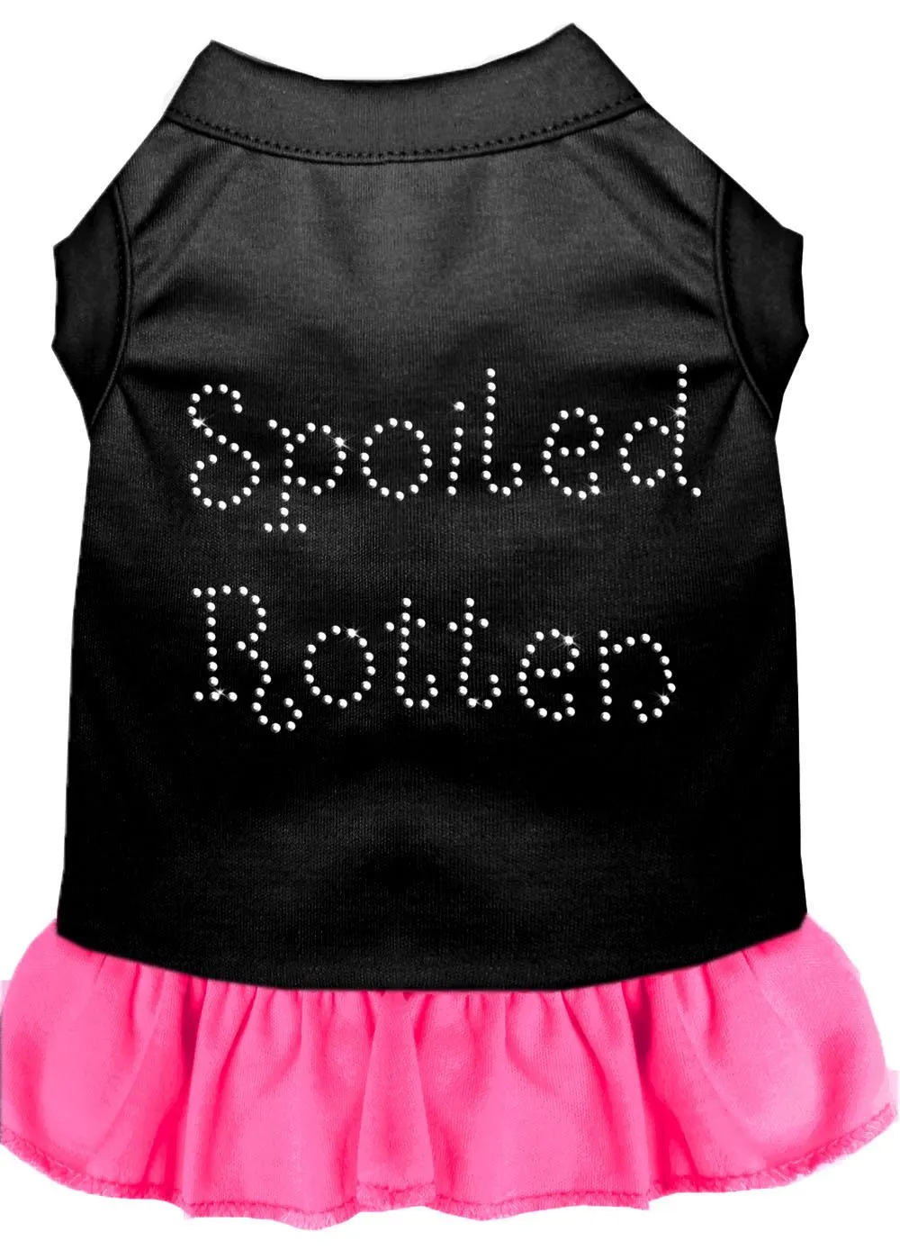 Spoiled Rotten Rhinestone Dress Black With Bright Pink Xxl (18)