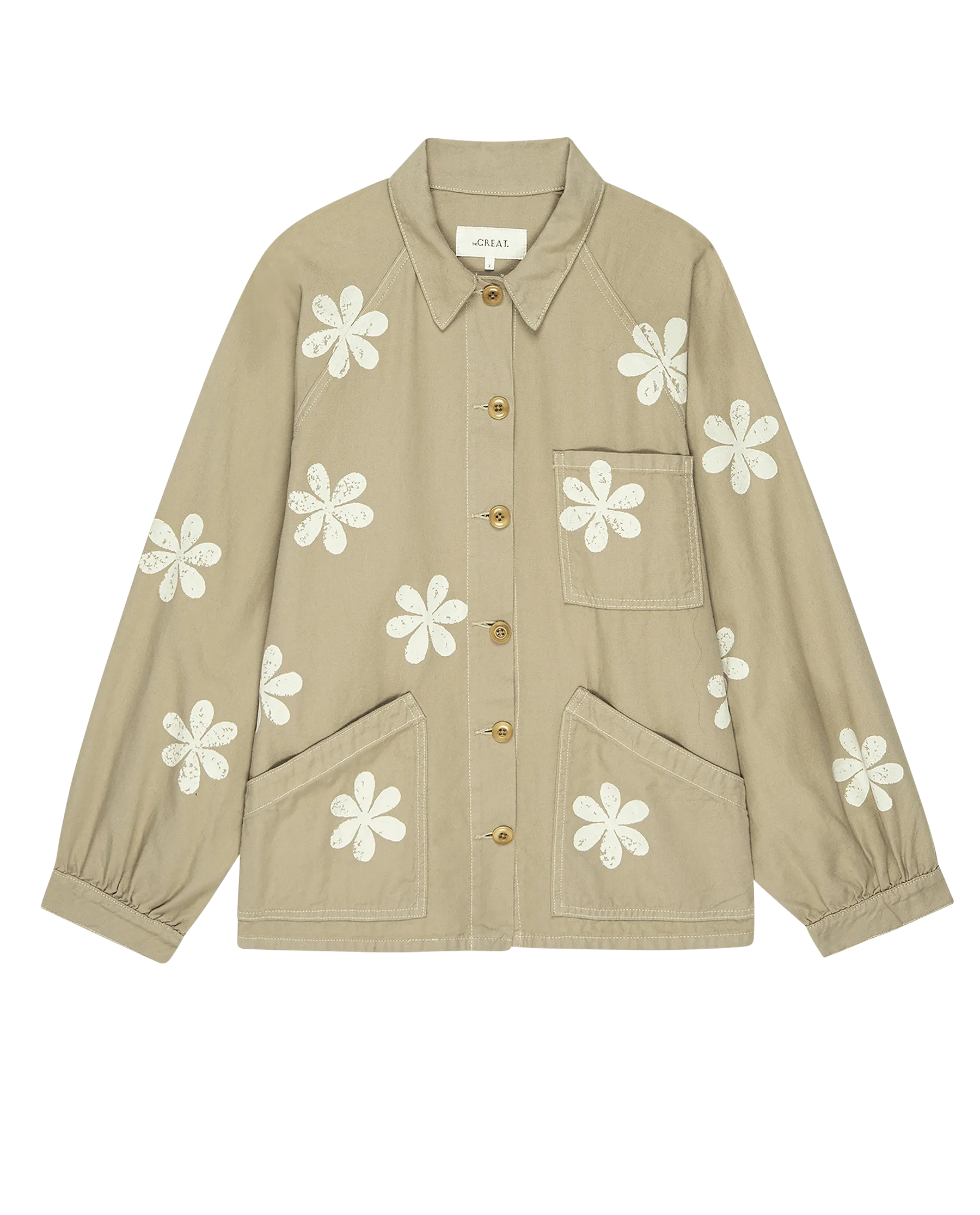 The Commodore Jacket with Daisy Stamp. -- Khaki with Daisy Stamp