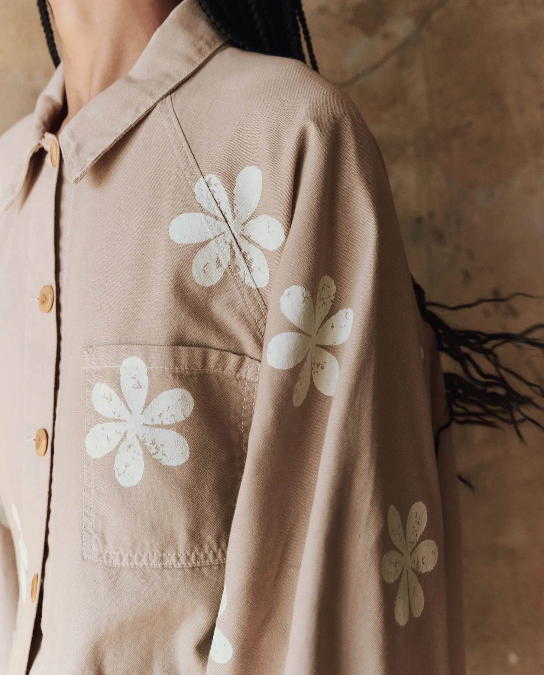 The Commodore Jacket with Daisy Stamp. -- Khaki with Daisy Stamp