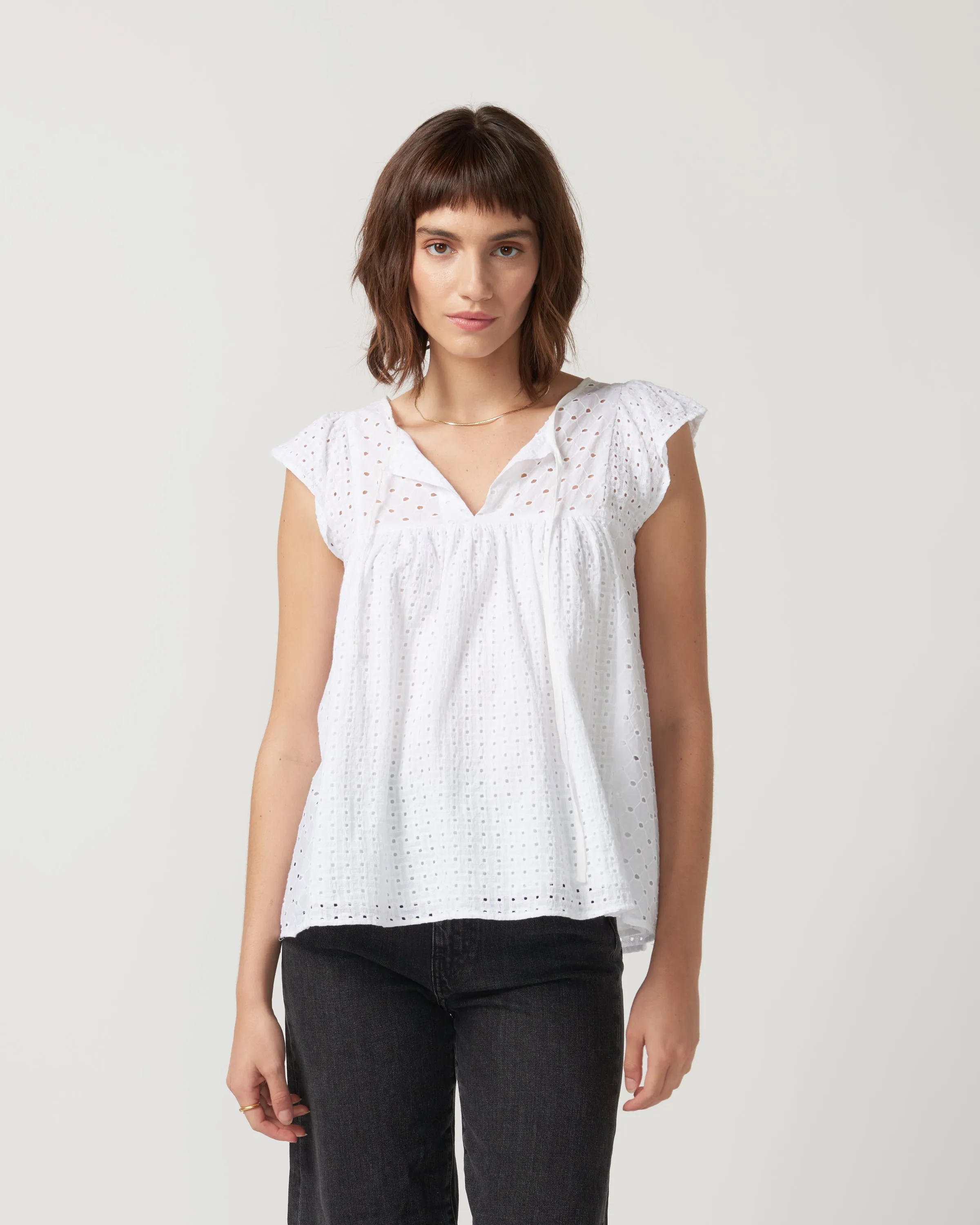 Ulla Baby Doll Eyelet Top