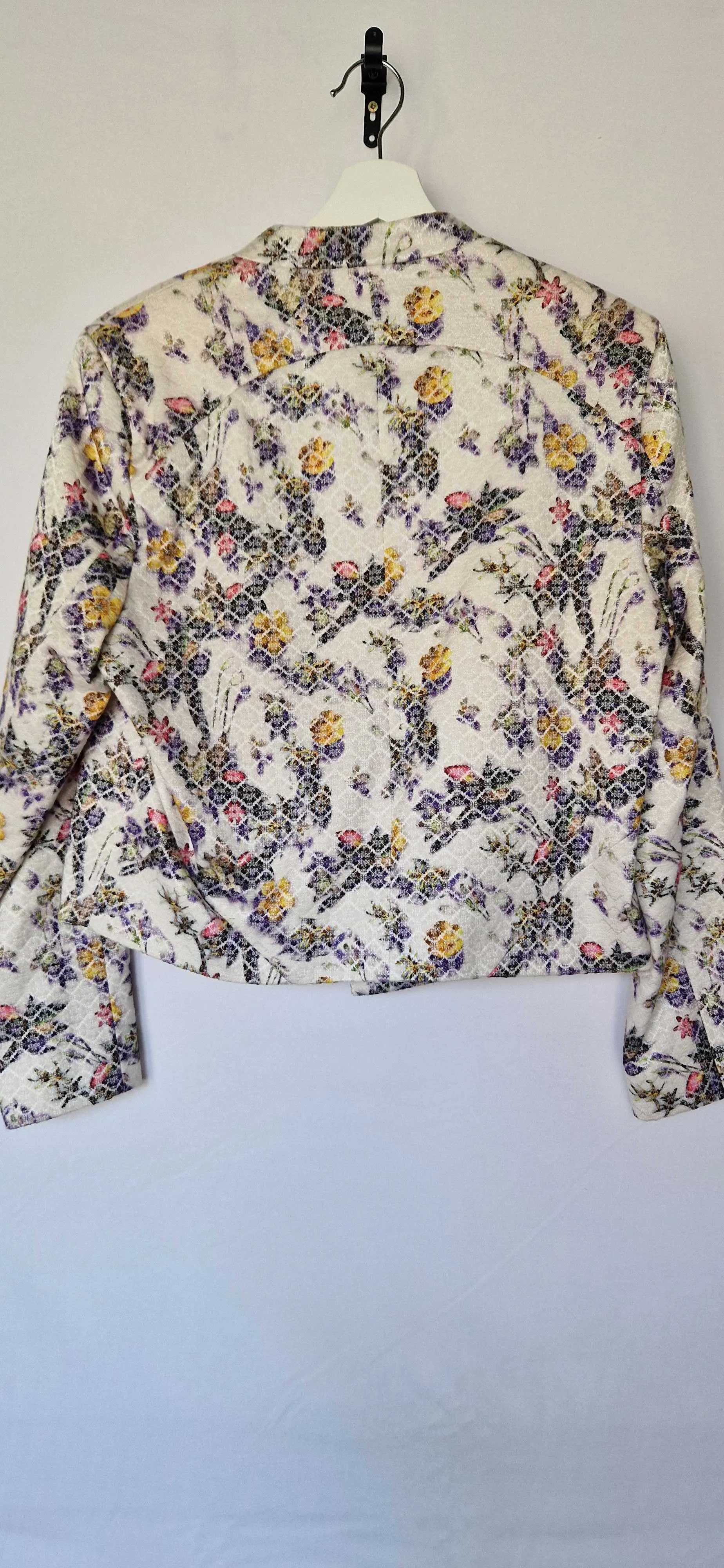 Vintage Style White & Floral Women's Blazer