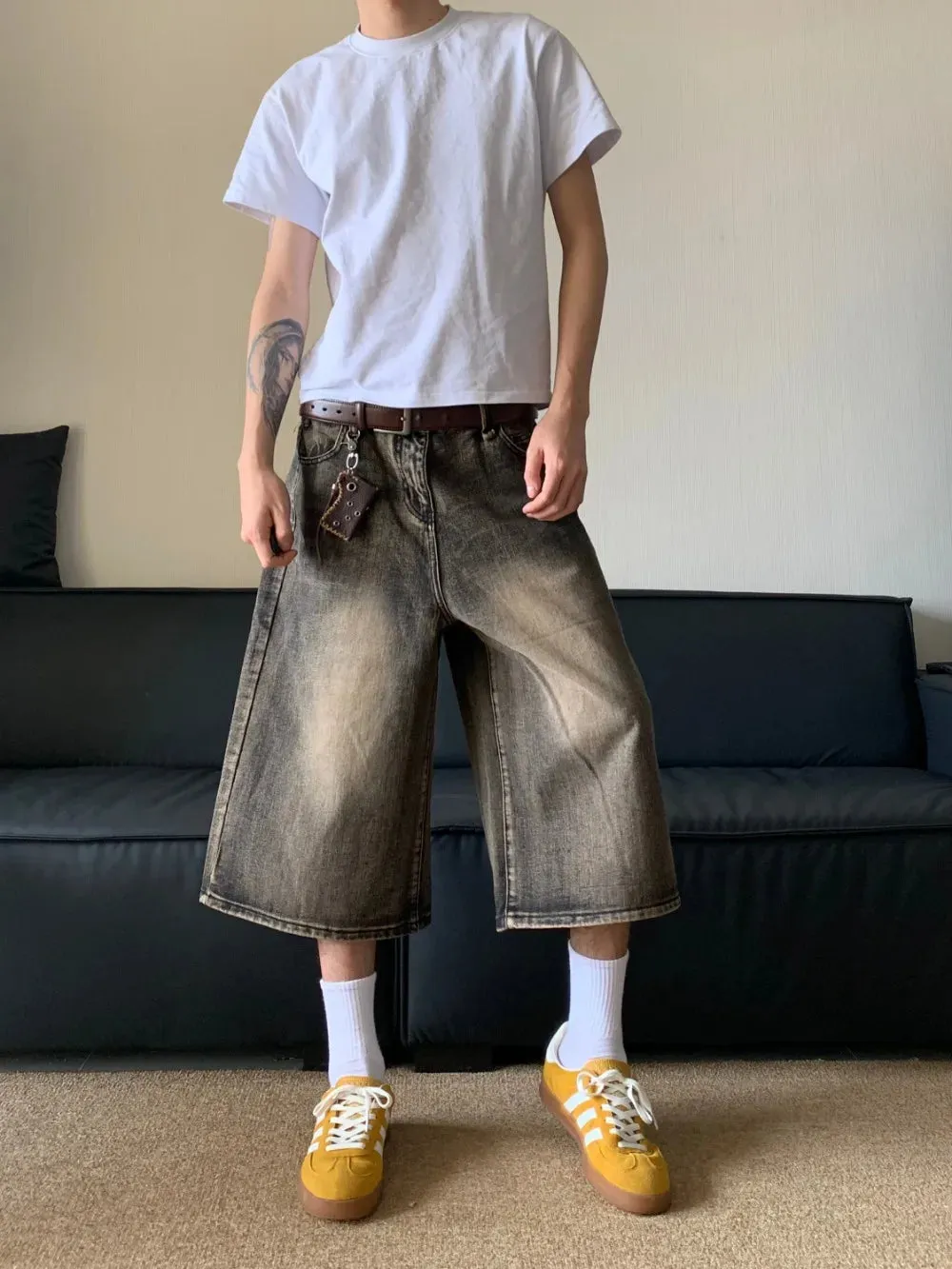 Vintage Wash Long Length Jorts