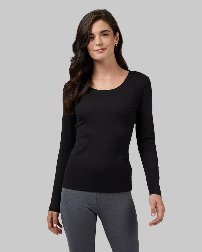 WOMEN'S SOFT RIB SCOOP TOP