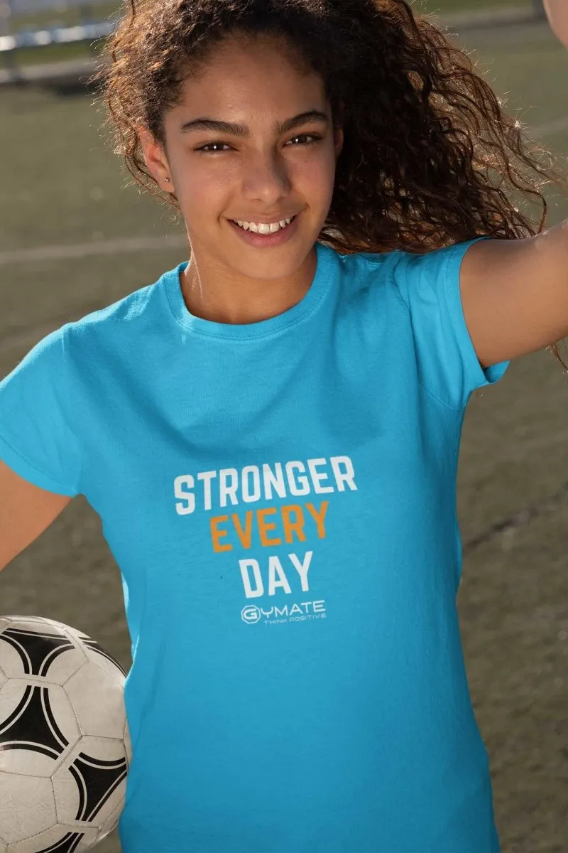 Youth/Kids Slogan T Shirts 'Stronger Everyday'