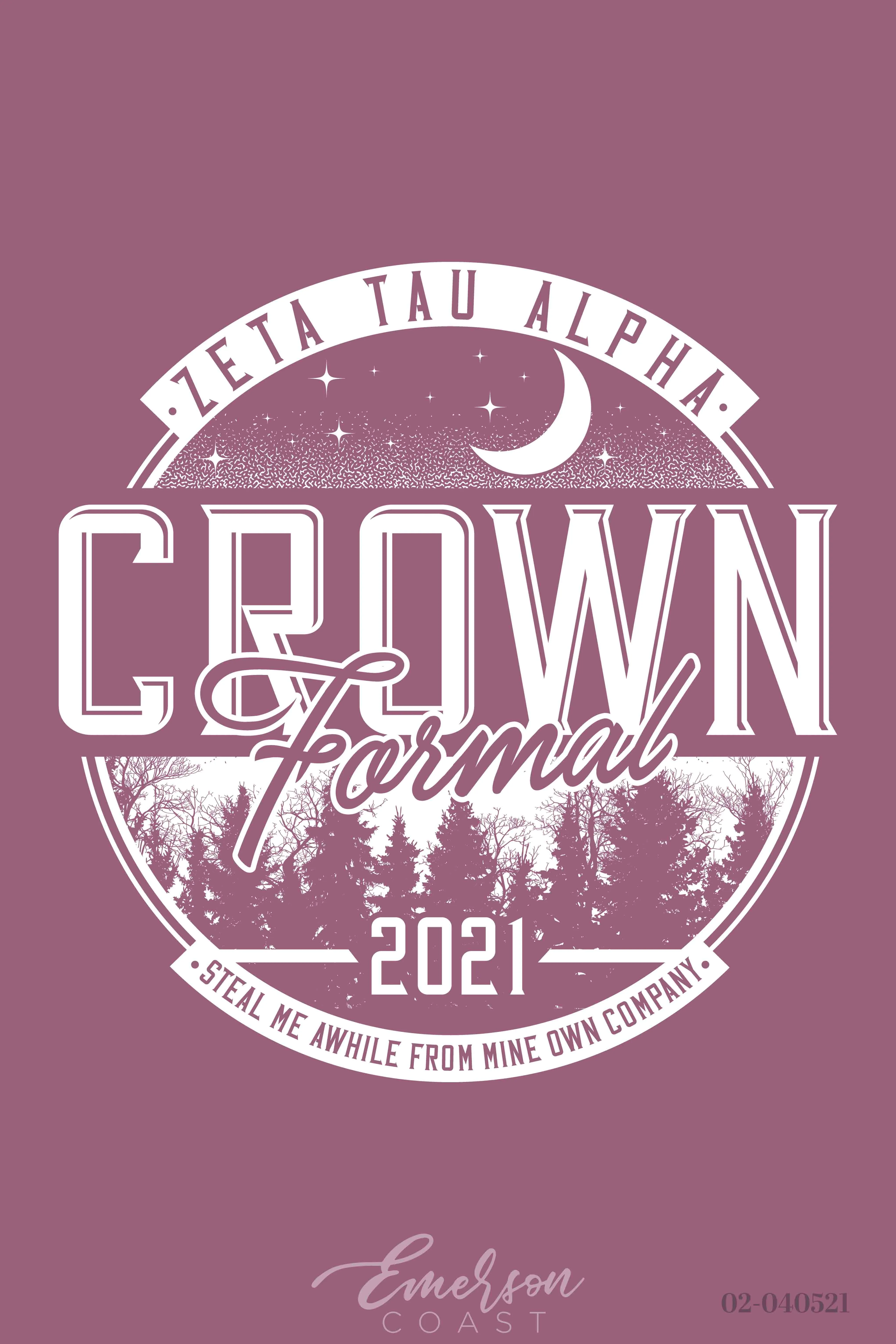 Zeta Tau Alpha East Central University Formal T-shirt